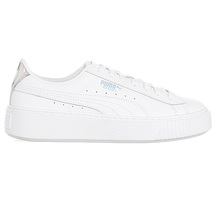Tenisi femei Puma Basket Iridescent Alb [1]
