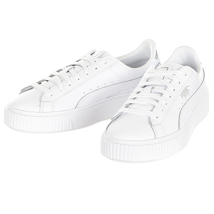 Tenisi femei Puma Basket Iridescent Alb [4]