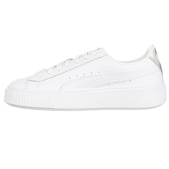 Tenisi femei Puma Basket Iridescent Alb [2]