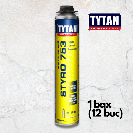 Adeziv Spumă Polistiren Tytan Professional STYRO 753n 750ml – Aplicare cu Pistol [1]