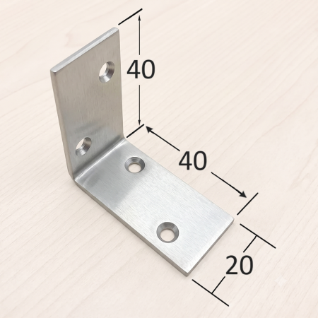 Coltare Lemn Fara Ramforsa - Coltar Lemn 40x40x20x2 mm KM0 – Conector Metalic Zincat
