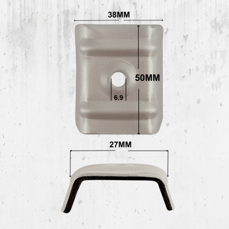 Calote aluminiu MESTERMAN pentru panouri sandwich și tablă cutată 26-27 mm, RAL 9002 – 100 buc/cutie [1]