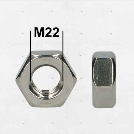 Piulite si Saibe - Piuliță M22 Hexagonală DIN 934, ZN, GR.8 – Cutie 20 buc