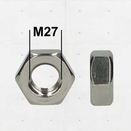 Hexagonale - Piuliță M27 Hexagonală DIN 934, ZN, GR.8 – Cutie 10 buc
