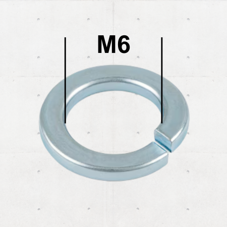 Piulite si Saibe - Șaibă Plată M6 DIN 127 Zincată – 300 buc/cutie