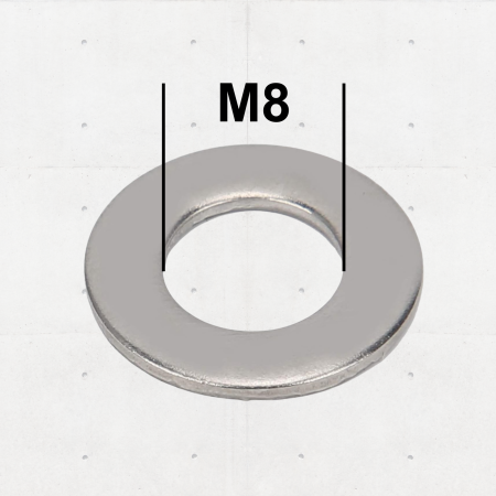 Piulite si Saibe - Șaibă Plată M8 DIN 125 Zincată – 1000 buc/cutie