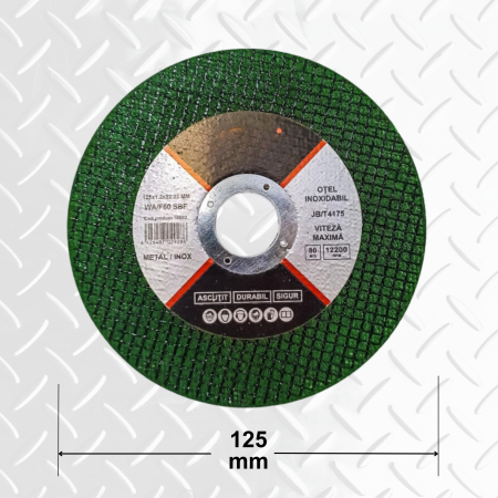 Scule, Unelte Si Consumabile - Set 25 buc Disc de Tăiat Metal și Inox 125x1.2x22.23 mm – Rotek