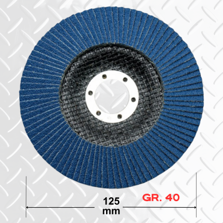 Discuri De Taiat FLEX - SET 5 Buc Disc Lamelar Cu Smirghel 125mm, Gr. 40 125x22.23 mm