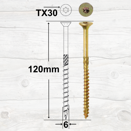 Holzsuruburi Lemn - surub-dulgherie-cap-inecat-6X120mm-zincat-galben.jpg