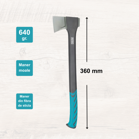 Topor Despicat Lemne Rotek 36cm 640gr | Oțel Carbon Forjat [1]