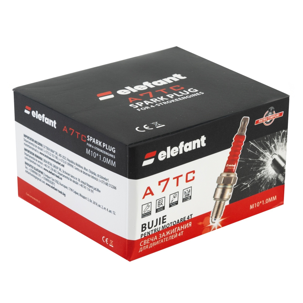 A7TC Bujie pentru motare 4T, M10*1MM, Elefant [5]