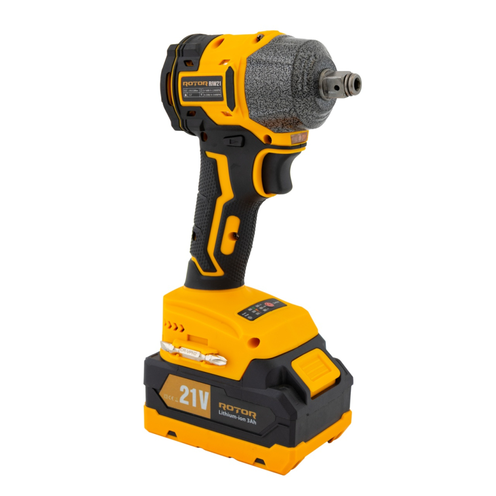 Autofiletanta cu impact pe acumulator ROTOR RIW21, 21 V /3 Ah, 320 Nm 2200 rot/min, 3300 BPM [6]