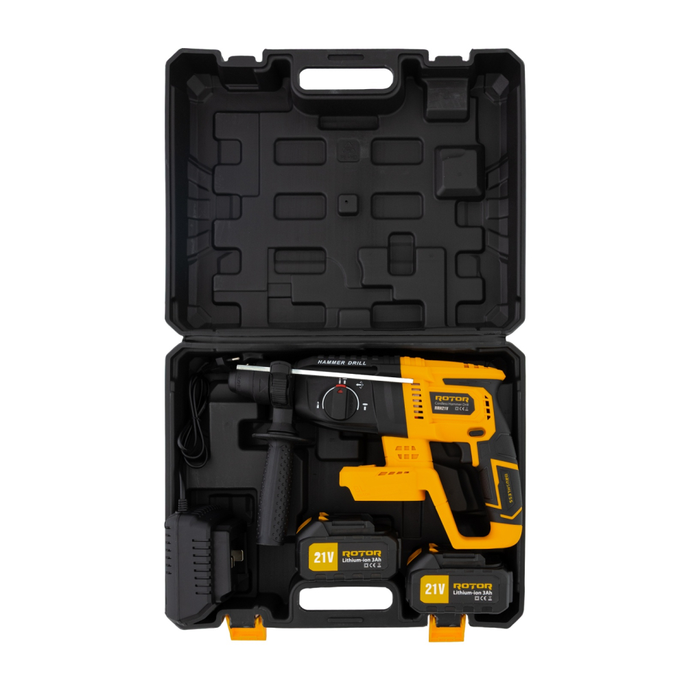 Ciocan rotopercutor cu acumulator, RRH21V ROTOR 21V/3Ah , 1800 rpm, 4450 bpm, [10]