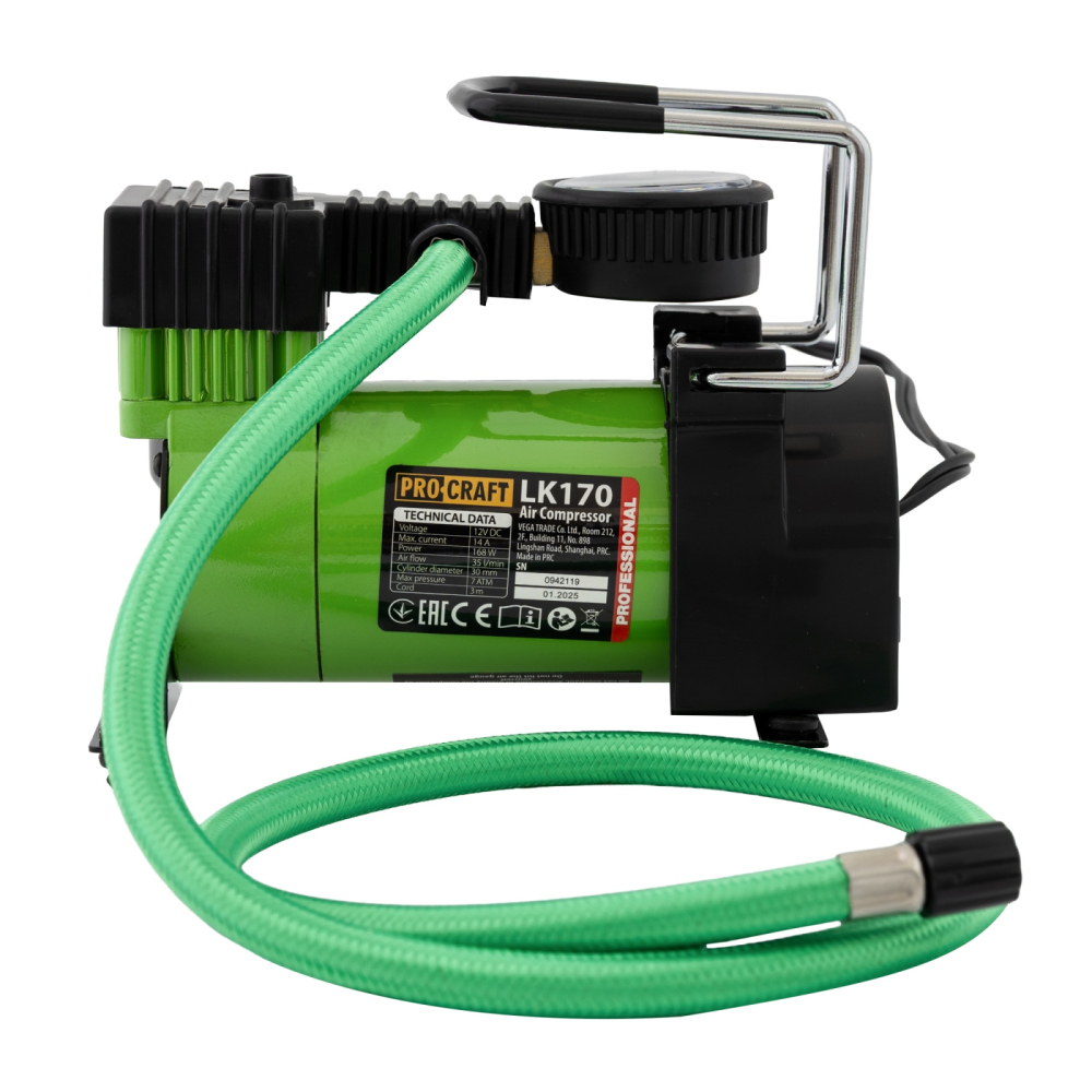 Compresor auto Procraft LK170, 12 V, 35 l/min, 7 bari, 120 W [4]