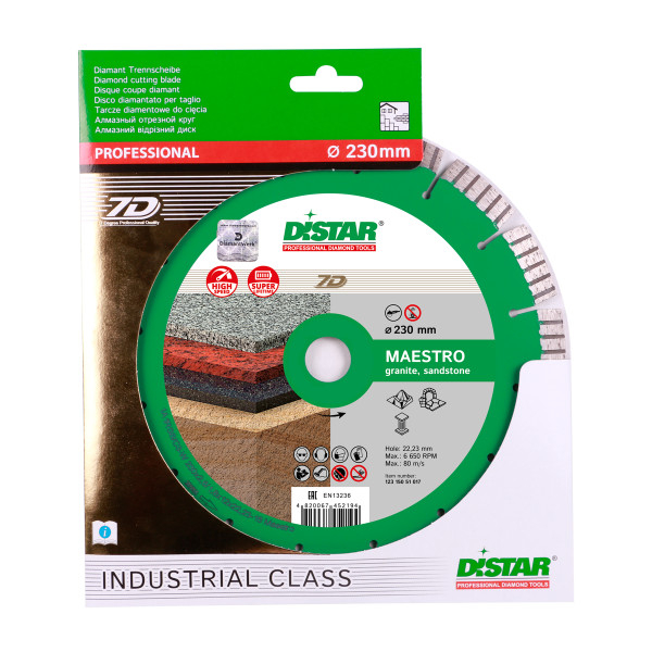 Disc diamantat Distar Maestro 125-230 mm, Segmentat, Granit [5]