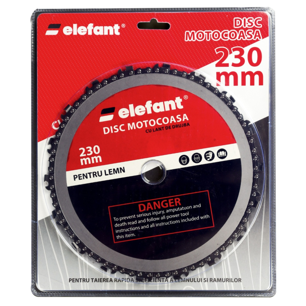 Disc motocoasă cu lanț de drujbă 230x25.4 mm – ELEFANT [3]