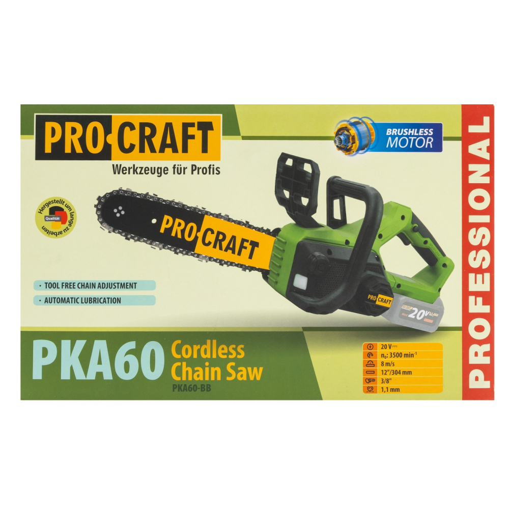 Drujba pe acumulator PROCRAFT PKA60, Brushless, 3500 rot/min, NU CONTINE ACUMULATOR SI INCARCATOR [11]