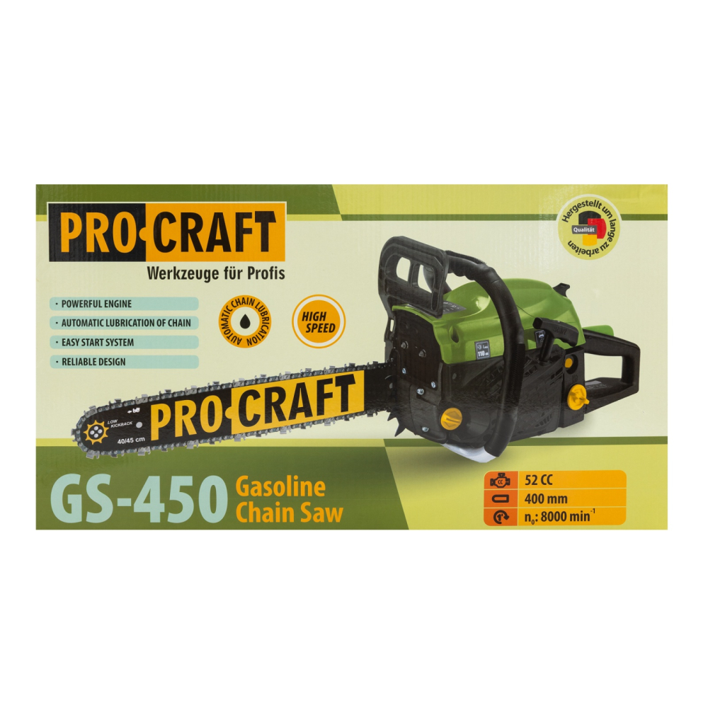 Drujba pe benzina PROCRAFT GS-450, 2 T 52 cc , 8000 rpm [13]