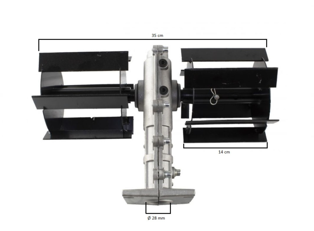 Freza pamant motocoasa 28mm 9T 13 CM WIDE, Elefant [7]