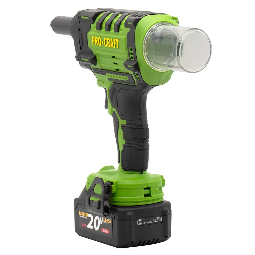 Masina de nituit nituri-pop cu 2 acumulatori 2 Ah si incarcator PROCRAFT PRG20 [6]