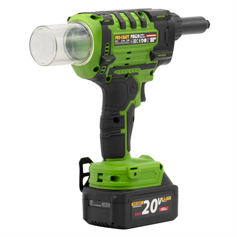 Masina de nituit nituri-pop cu 2 acumulatori 2 Ah si incarcator PROCRAFT PRG20 [5]