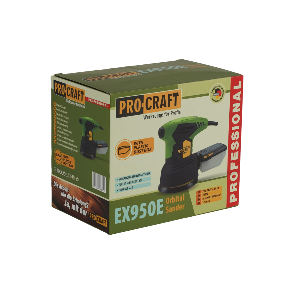 Masina de slefuit excentrica PROCRAFT EX950E, 240w, 12.000 rpm , 125mm [8]