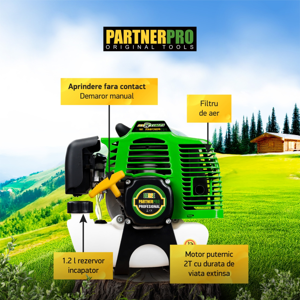 Motocoasa pe benzina PARTNER PRO DX52E 5.5 CP , 2T , 9000 rpm [4]