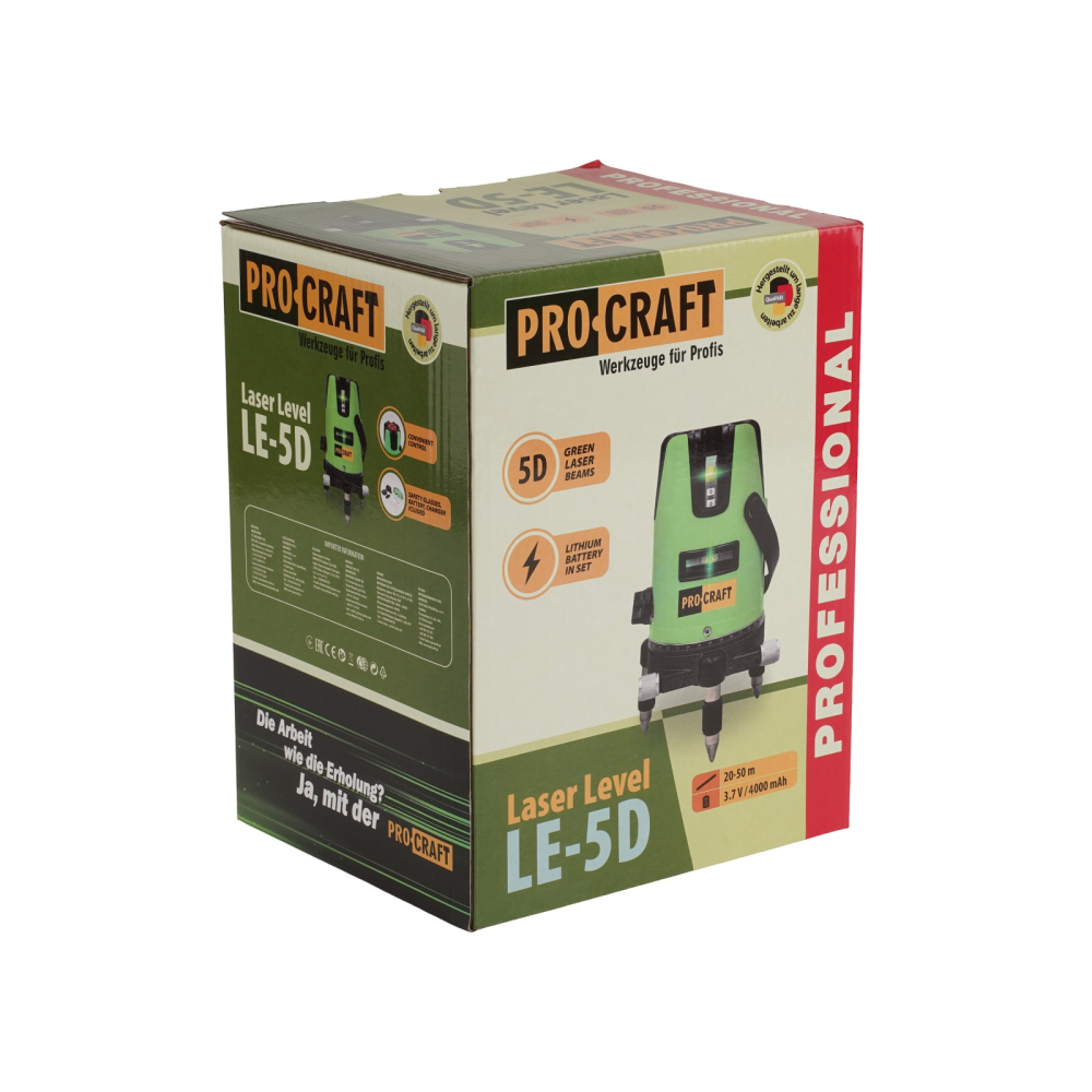 Nivela laser PROCRAFT LE-5D , 3.7 V / 2200 mAh [13]