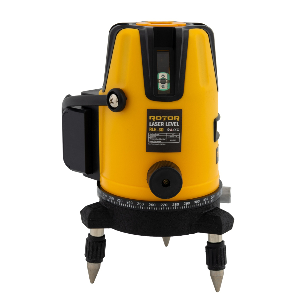Nivela laser ROTOR RLE-3D, 3 linii , ±2 mm/5m, 40 m, Timp de nivelare ≤ 5s [1]
