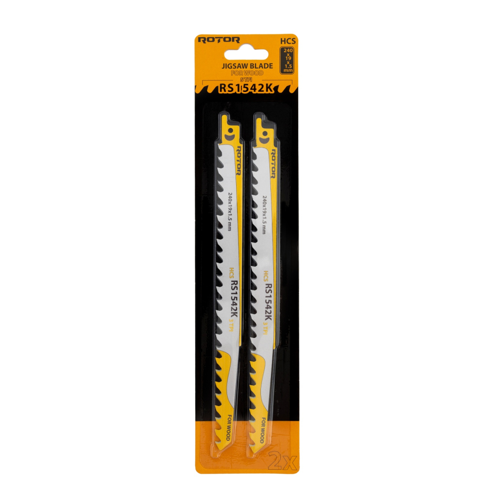 Panza fierastrau pendular pentru Lemn 240x19x1,5 mm Set 2 buc ROTOR RS1542K [3]