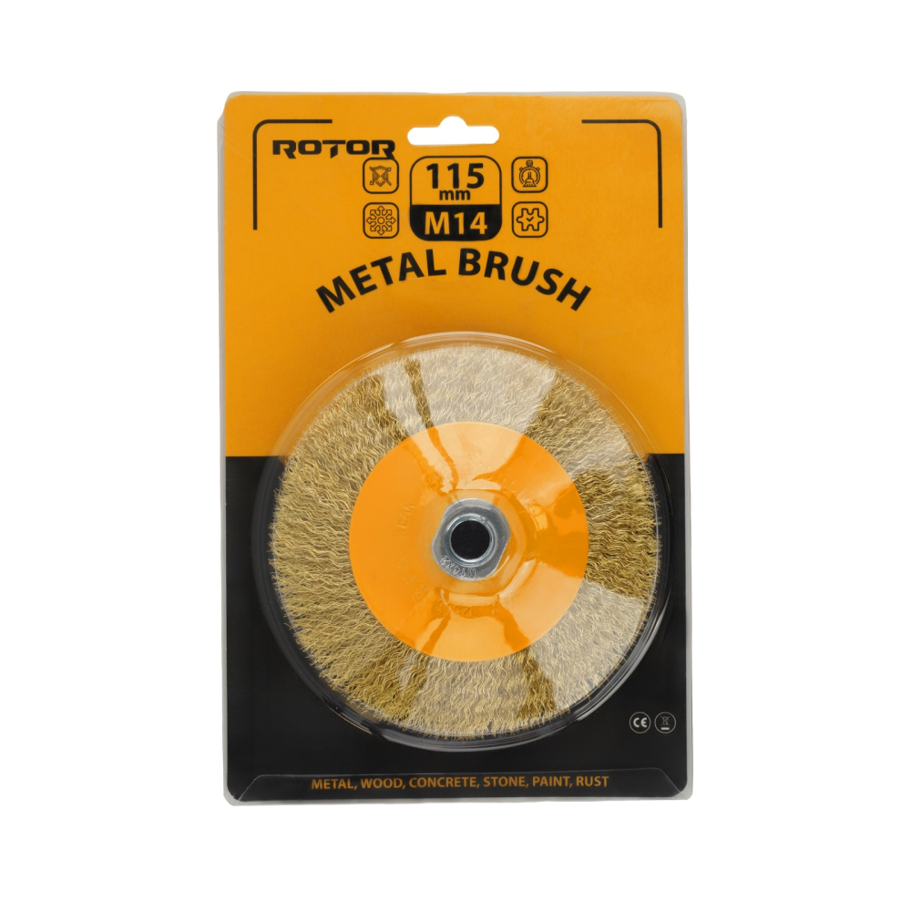 Perie de sarma conica ROTOR 115mm M14 [4]