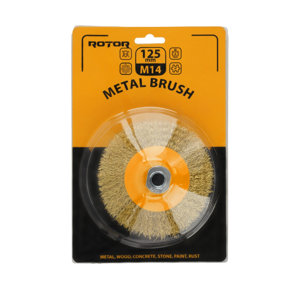 Perie de sarma conica ROTOR 125mm M14 [4]