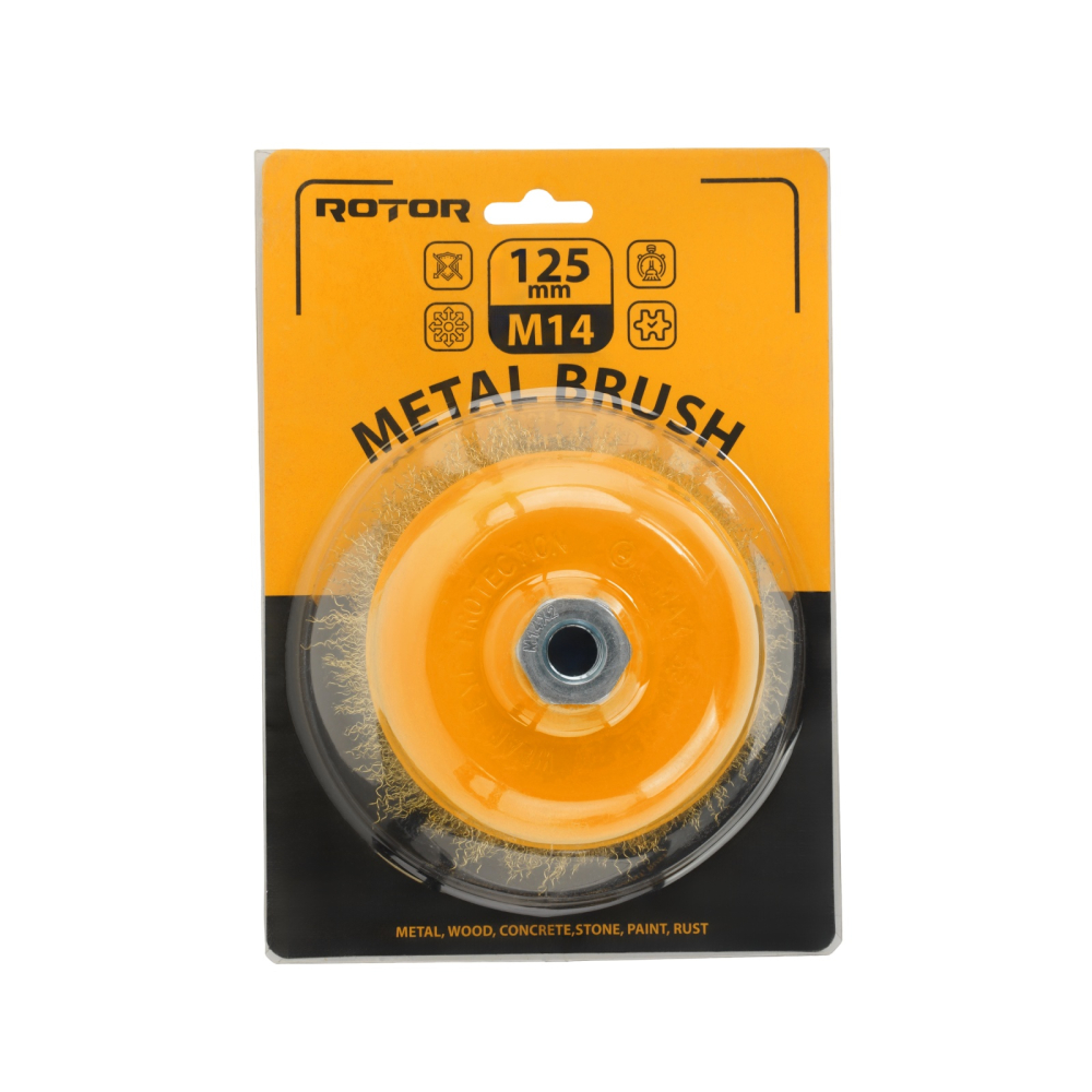 Perie de sarma tip cupa ROTOR 125mm M14 [4]