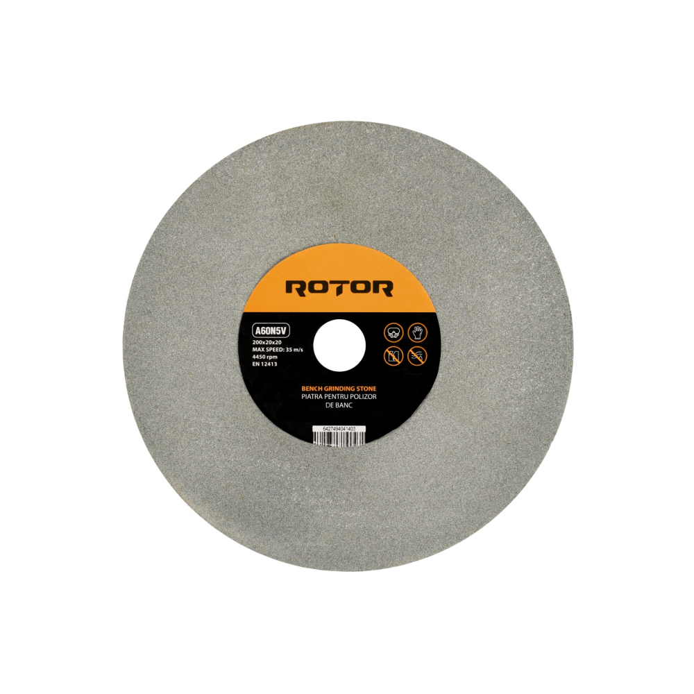 Piatra pentru polizor de banc 200 x 20 x 20 mm P60 ROTOR [1]