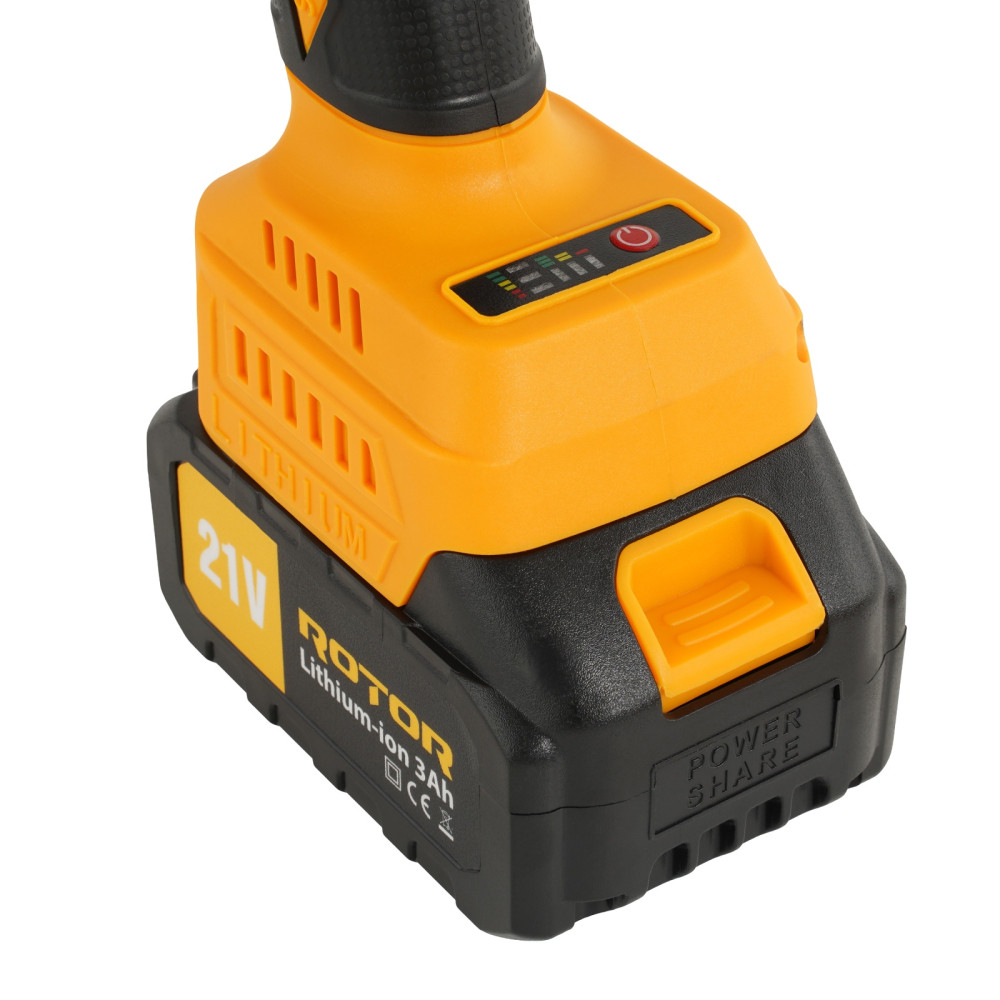 Polizor unghiular pe acumulator ROTOR RAG21 21V/3 Ah,820 W ,8500 rot/min,Brushless [4]