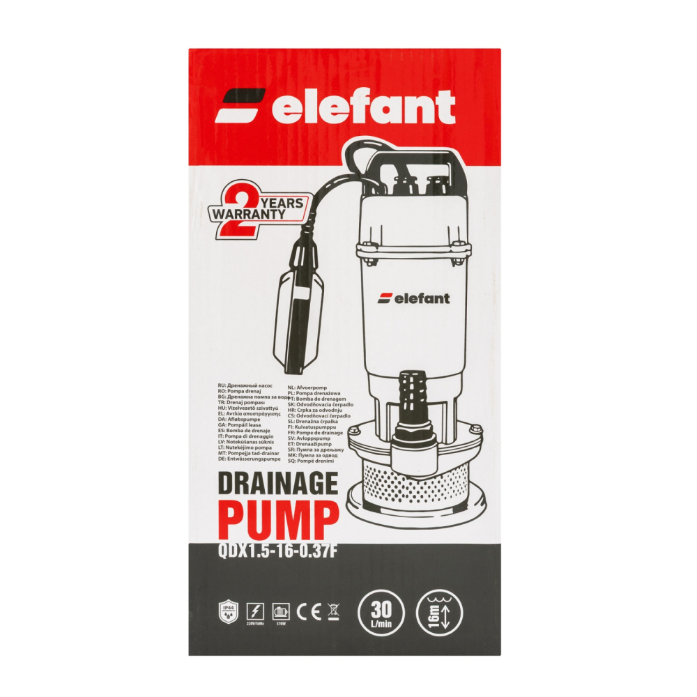 Pompa drenaj Elefant QDX1,5-16-0.37F, Plutitor , 370 W, 100 L\MIN [6]