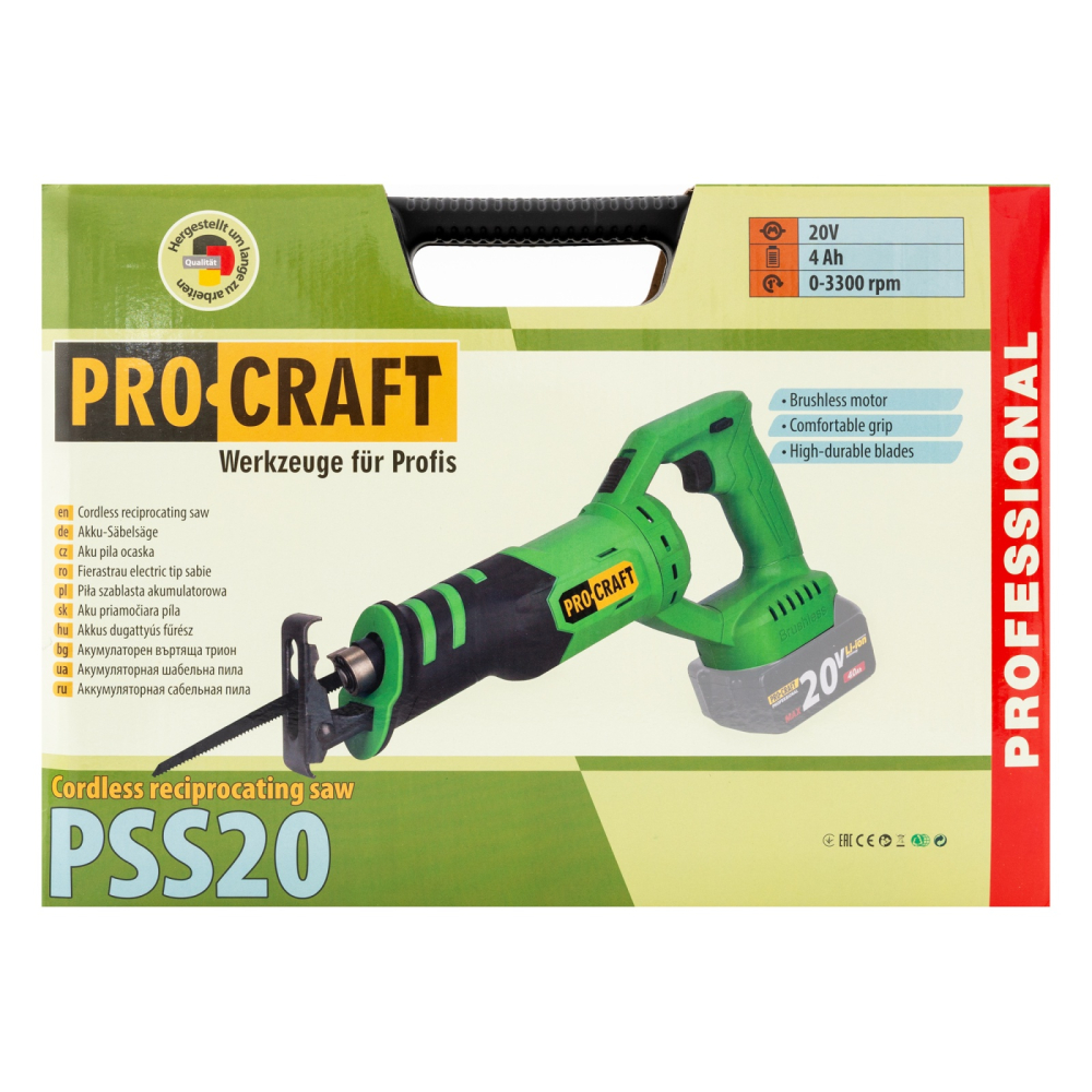 PSS20 Procraft fierastrau tip Sabie pe acumulator de 20 V [11]