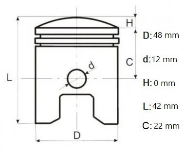 Set piston HUS365, Elefant [4]