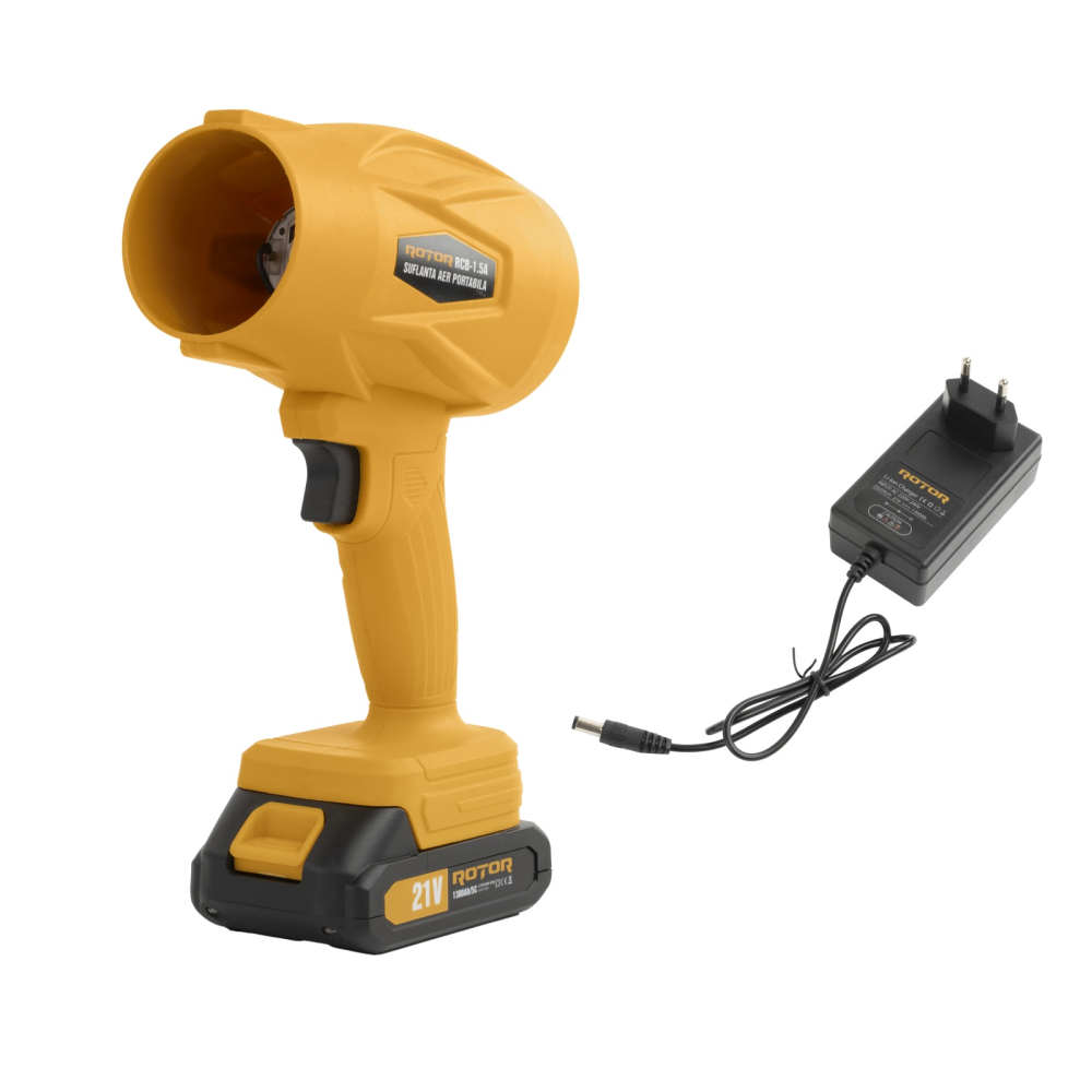 Suflantă aer pe acumulator ROTOR RCB-1.5A 45m/s, 21V/1,3Ah [13]