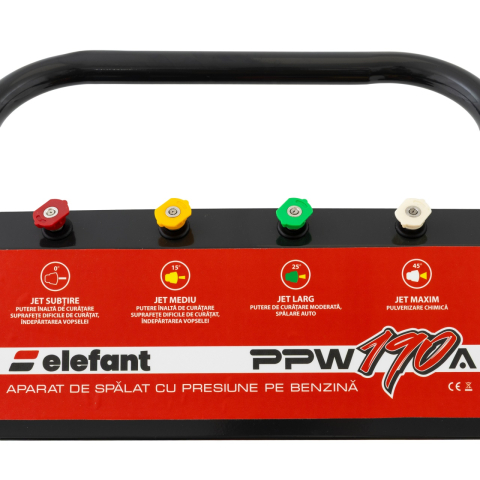 Aparat de spalat cu presiune pe benzina ELEFANT PPW190A, 6,5 CP ,10 L/min ,3600 rot/min Motor termic [12]