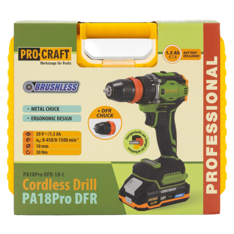 Autofiletanta pe acumulator PROCRAFT PA18Pro DFR, 1500 rot/min, BRUSHLESS [10]