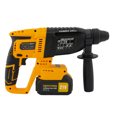 Ciocan rotopercutor cu acumulator, RRH21V ROTOR 21V/3Ah , 1800 rpm, 4450 bpm, [4]