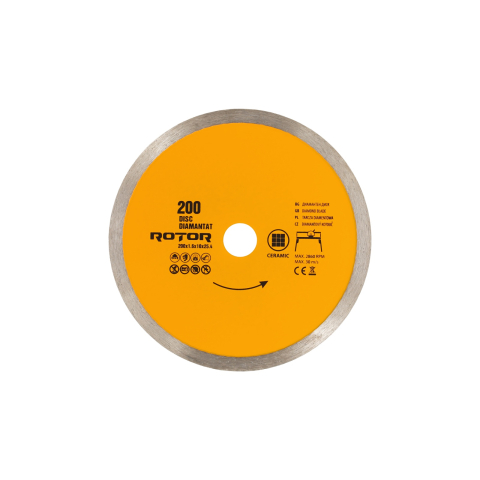 DISC DIAMANTAT 200x1.6x25.4 continuu with water Rotor [2]