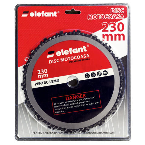 Disc motocoasă cu lanț de drujbă 230x25.4 mm – ELEFANT [2]