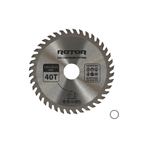 Discuri lemn - Disc taiat lemn ROTOR 125*22,23 40T