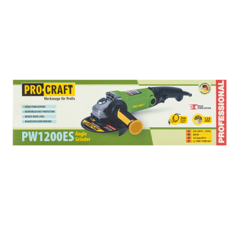 Flex polizor unghiular 1200 W cu variator PROCRAFT PW 1200ES [6]