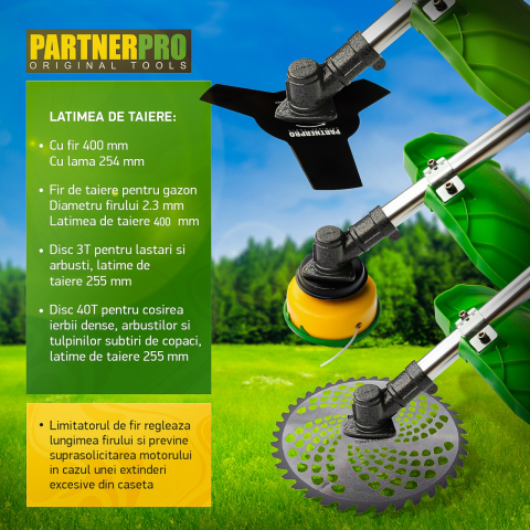 Motocoasa benzina PartnerPro PPA-56, 2T, 5.8 CP, 10000 rpm [5]