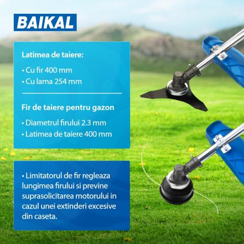 Motocoasa pe benzina BAIKAL BK5500, 4.7CP, 2T, 10000rpm [5]