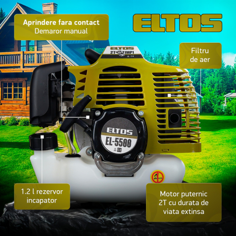 Motocoasa pe benzina EL5500 Eltos 4.7 CP , 5500 Watti [2]