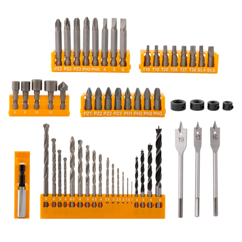 Scule de mana - Set biti, tubulare si burghie, 62 piese ROTOR RBB62